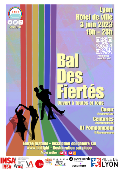 affiche bal des Fiertés Insa Lyon 2023